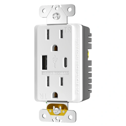 5.0A combination USB receptacle