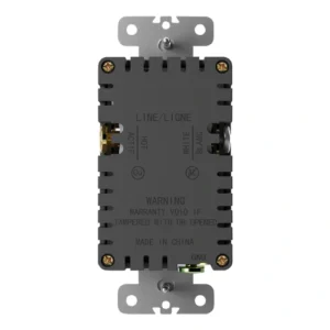 Back view of a UL listed 5.0A combination USB receptacle with wiring terminals