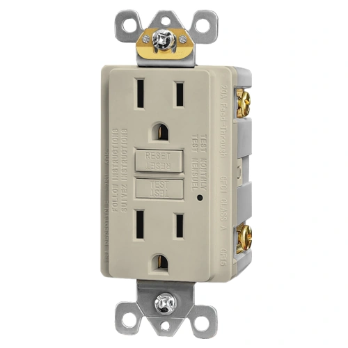 Ivory non-TR GFCI outlet for legacy facility color matching
