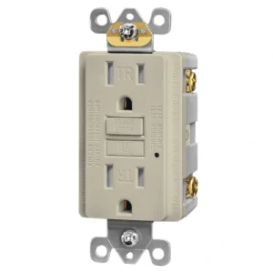 Ivory TR GFCI outlet for bathroom and older-home renovation matching