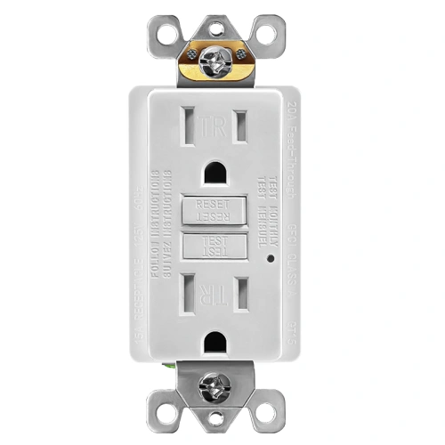 15A tamper-resistant self-test GFCI outlet