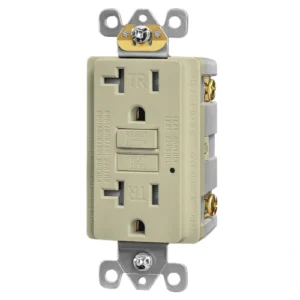 Ivory NEMA 5-20R TR GFCI for institutional and waiting-area renovations