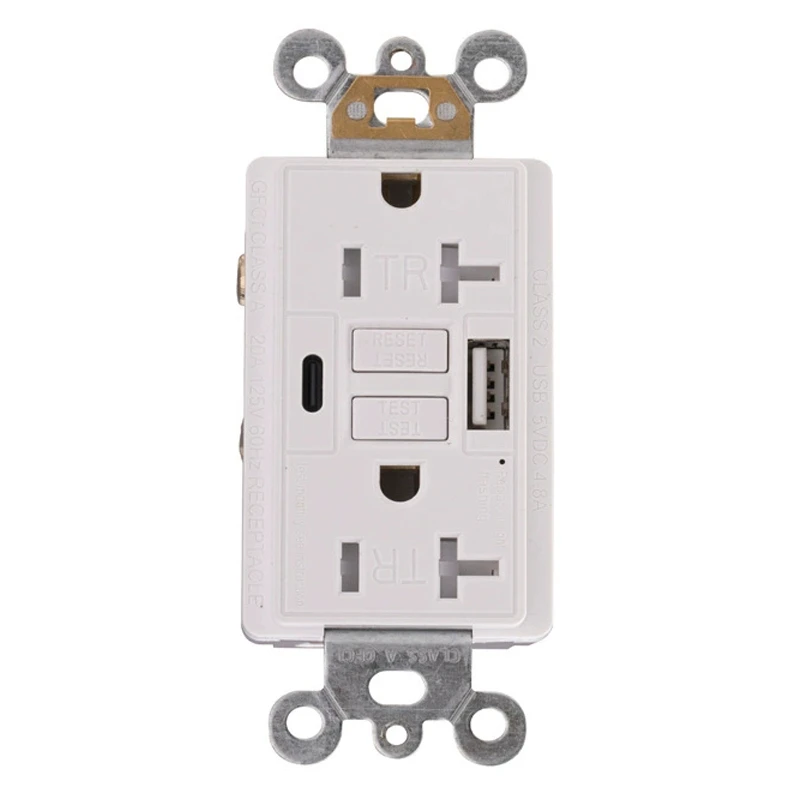 20 amp gfci outlet with usb c