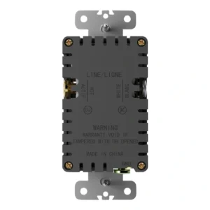 Back view of a UL listed 20A USB receptacle with wiring terminals