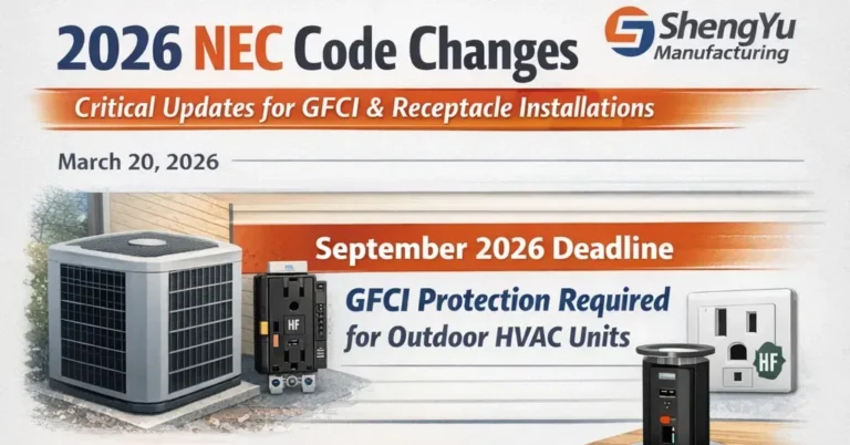 2026 NEC code changes for GFCI and receptacles