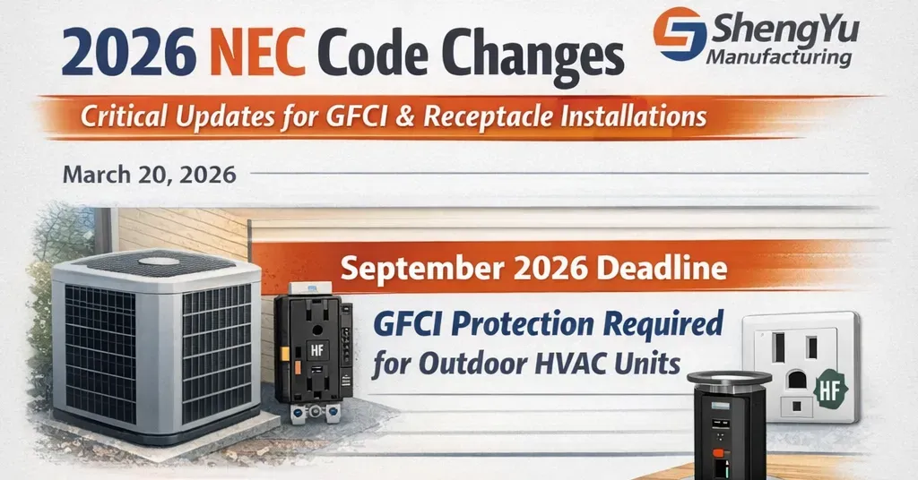 2026 NEC code changes for GFCI and receptacles