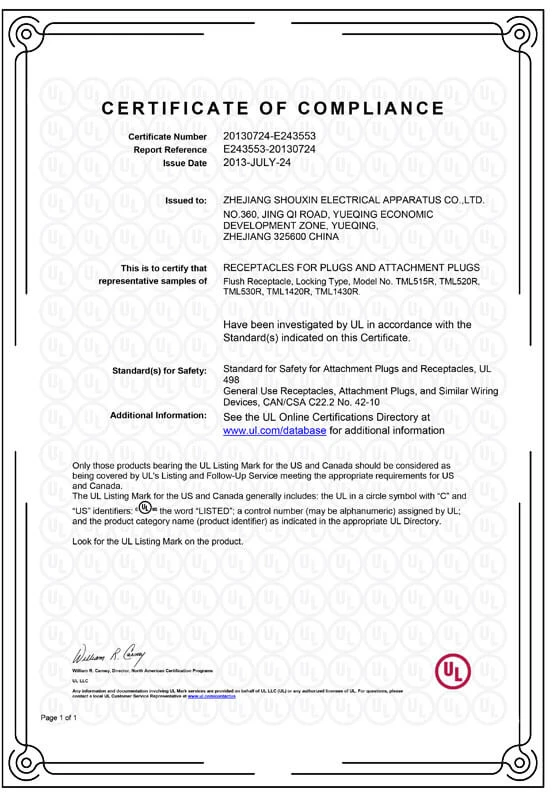 Ul Certificate