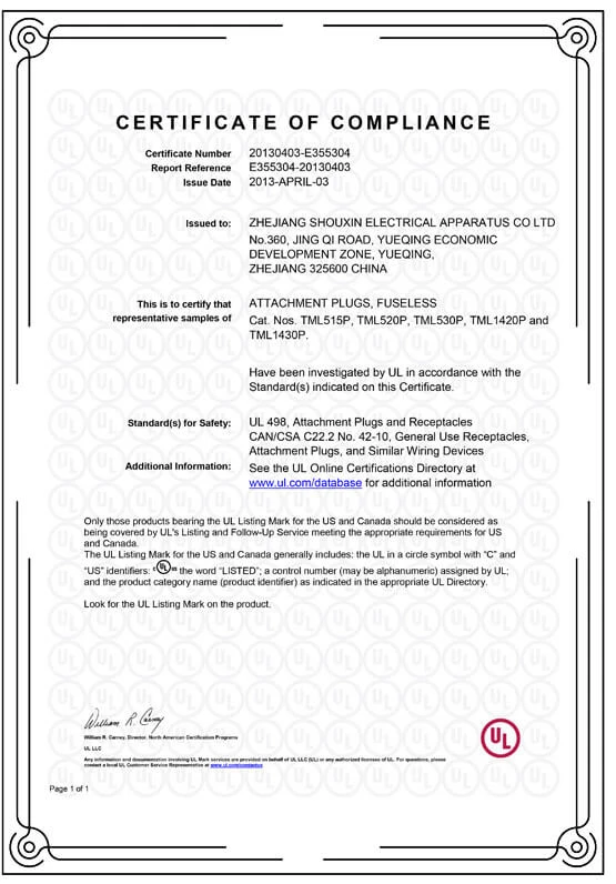 Ul Certificate