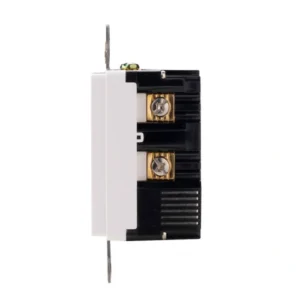 side view of 15A self-test GFCI receptacle with USB charging