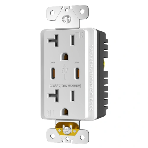 20A 20W PD Dual USB-C Receptacle