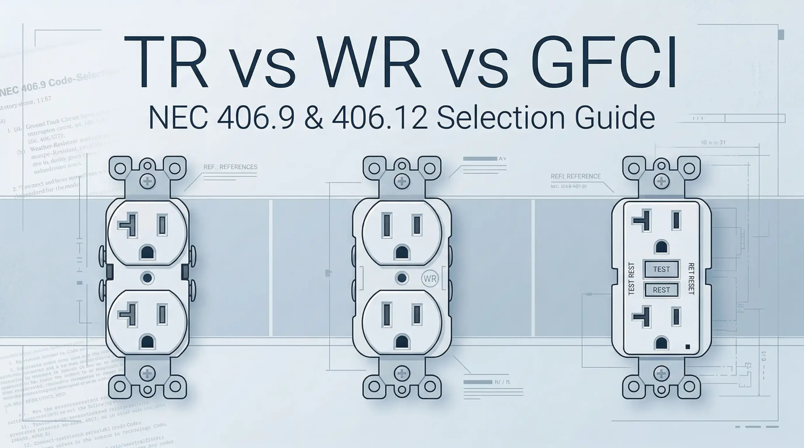 TR WR receptacle selection guide