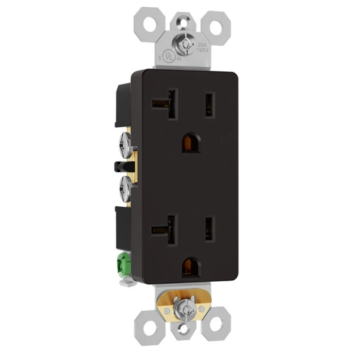 Brown rectangular receptacle for executive boardrooms with darker wall finishes