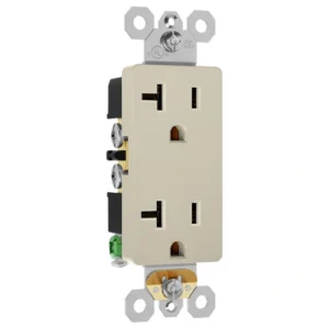 Almond NEMA 5-20R decorator receptacle for commercial retrofit projects