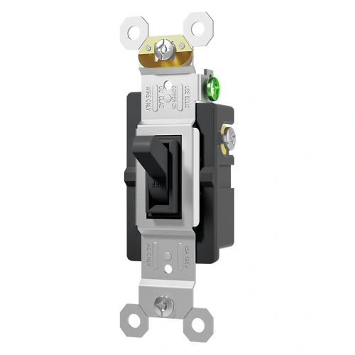Brown TM-3 15A 4-way switch for darker wall finishes and traditional interiors.