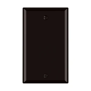 brown 1-gang blank wallplate for wider retrofit coverage around old box openings.