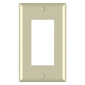 Ivory T9603 GFCI outlet wallplate for traditional bathroom and kitchen renovations.