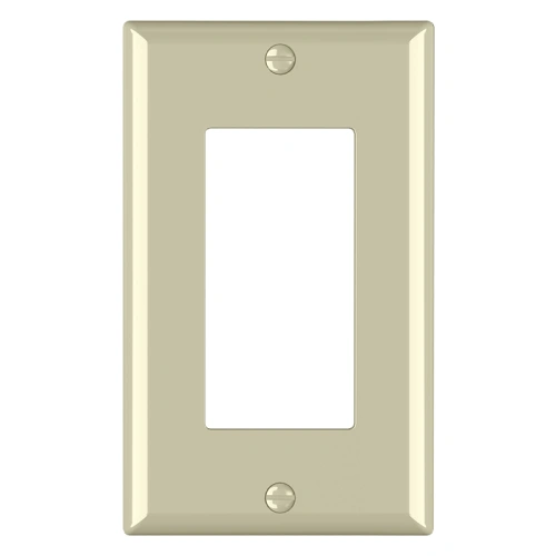 Ivory T9603 GFCI outlet wallplate for traditional bathroom and kitchen renovations.