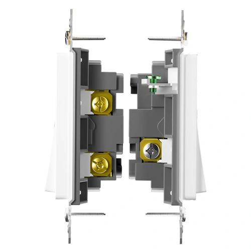 Side profile of TM-5 120/277V 3-way rocker switch for wall box fit review.
