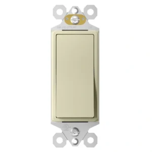 Ivory TM-5 3-way rocker light switch for traditional multi-unit renovation work.