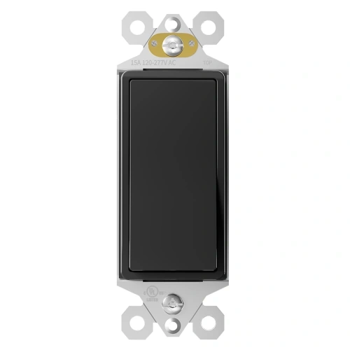 Graphite 15A 4-way rocker switch for contemporary commercial and apartment projects.