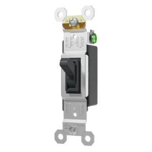 Graphite 15A single pole toggle switch for modern interior color matching.
