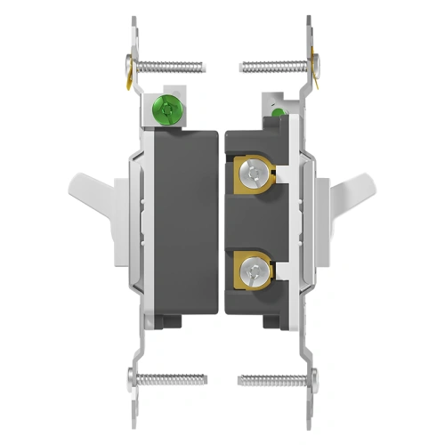 Side profile of TM-1 toggle switch showing body depth for wall box review.