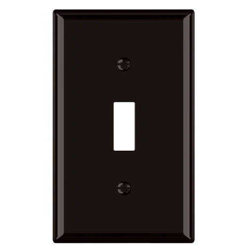 Jumbo 1-gang toggle wallplate for wider retrofit coverage around old switch openings.
