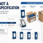Case pack and carton marking example for switches and receptacles showing why 10/50 does not define the full packaging hierarchy