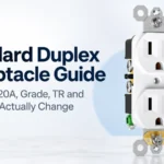 Standard duplex receptacle guide covering 15A and 20A ratings, grade, TR and face style